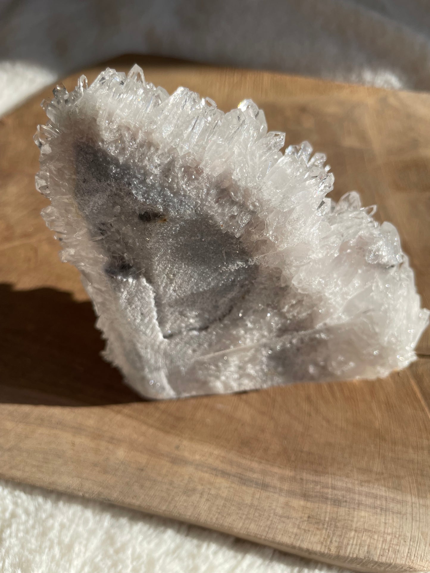 Quartz & inclusions d'améthyste brut