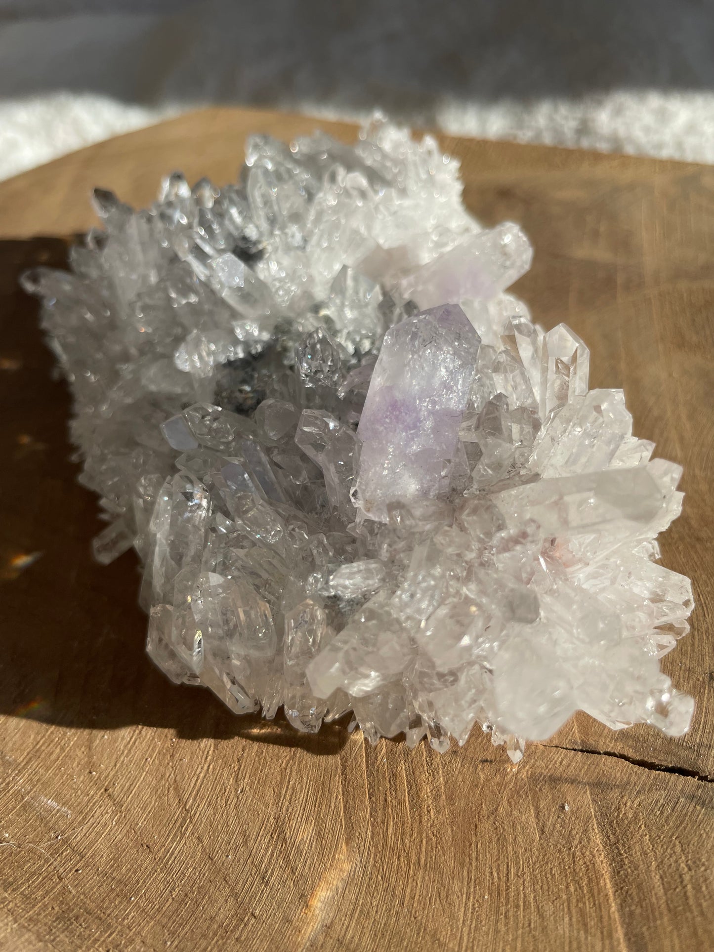 Quartz & inclusions d'améthyste brut