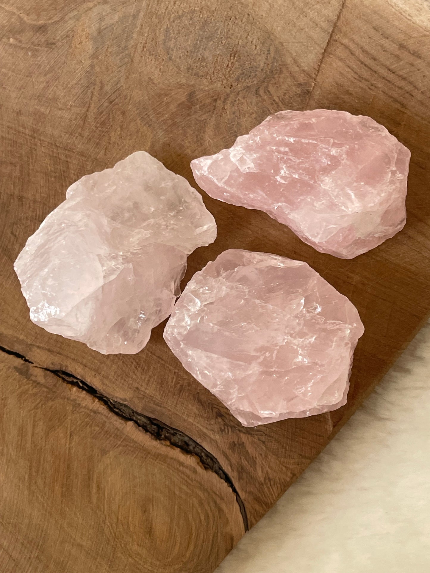 Quartz rose bruts