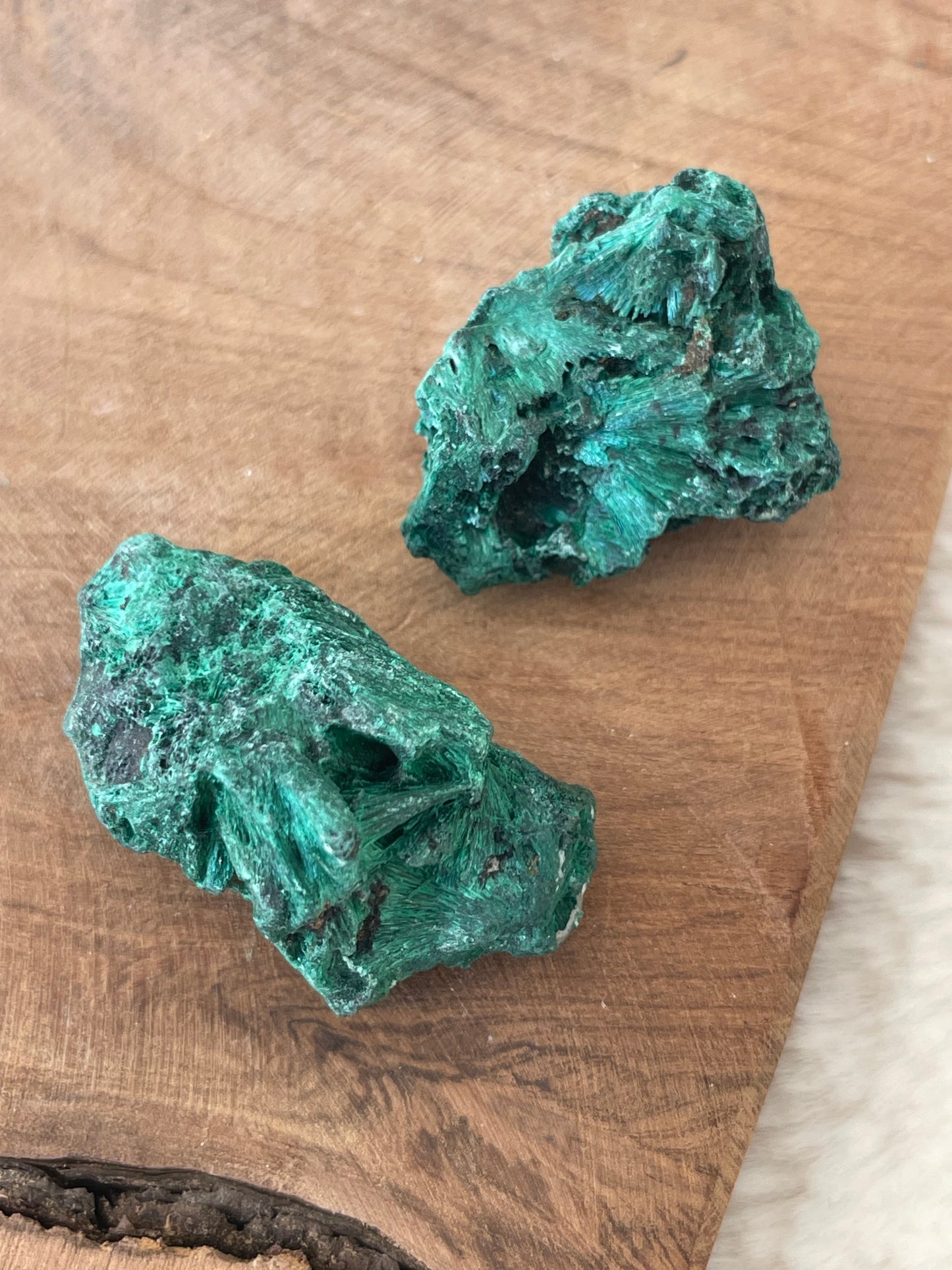 Malachite fibreuses petites