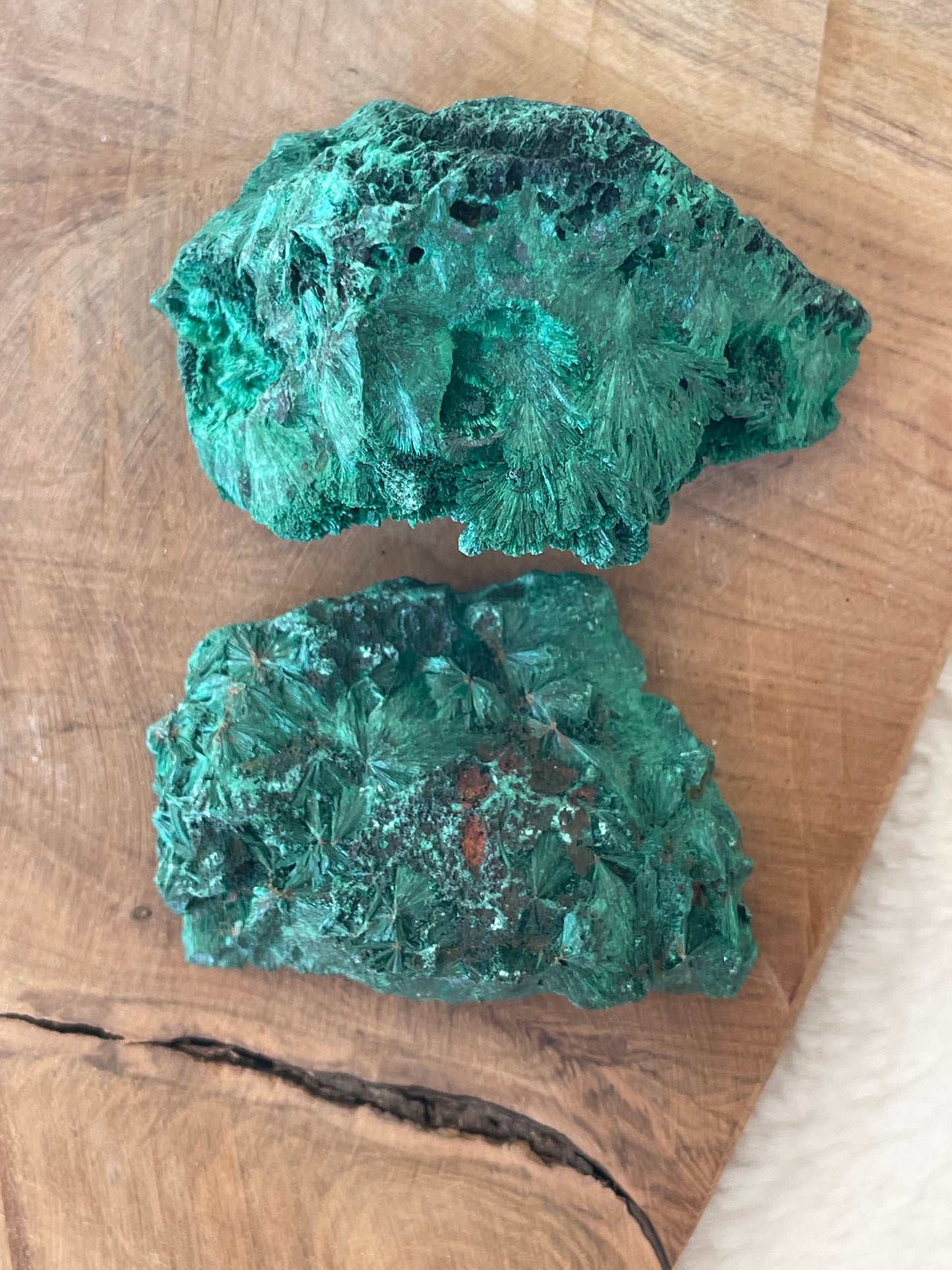 Malachite fibreuses grandes