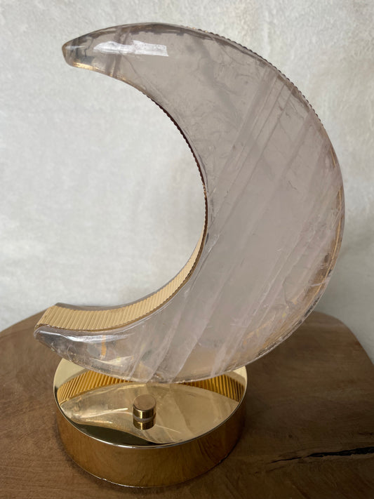 Lampe lune quartz rose