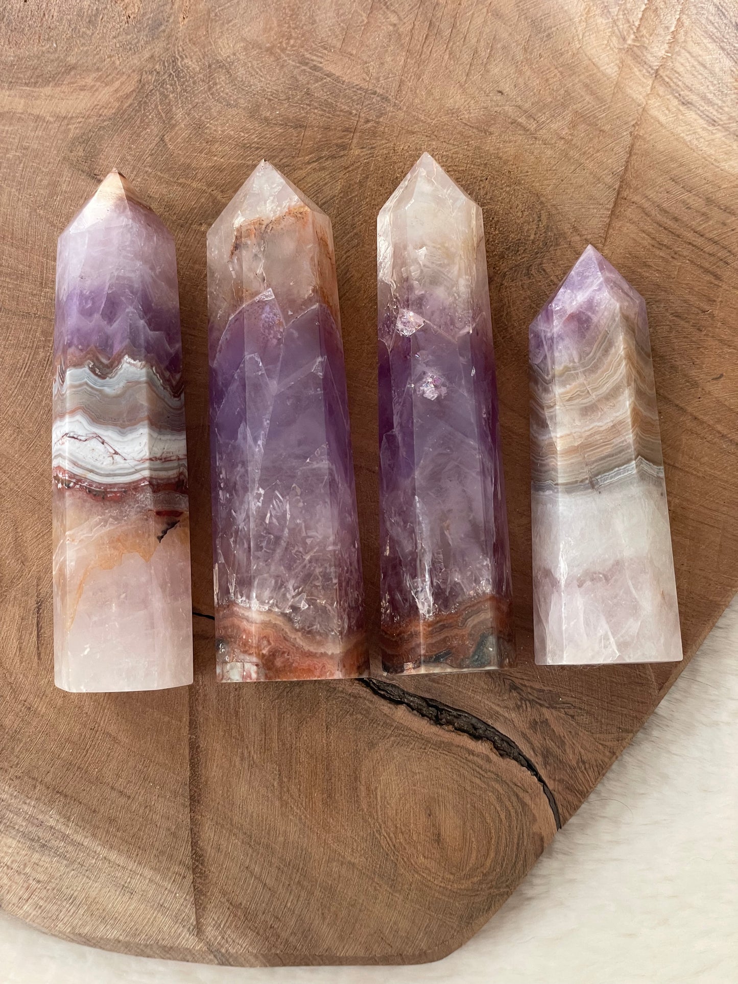 Pointes agate & améthyste