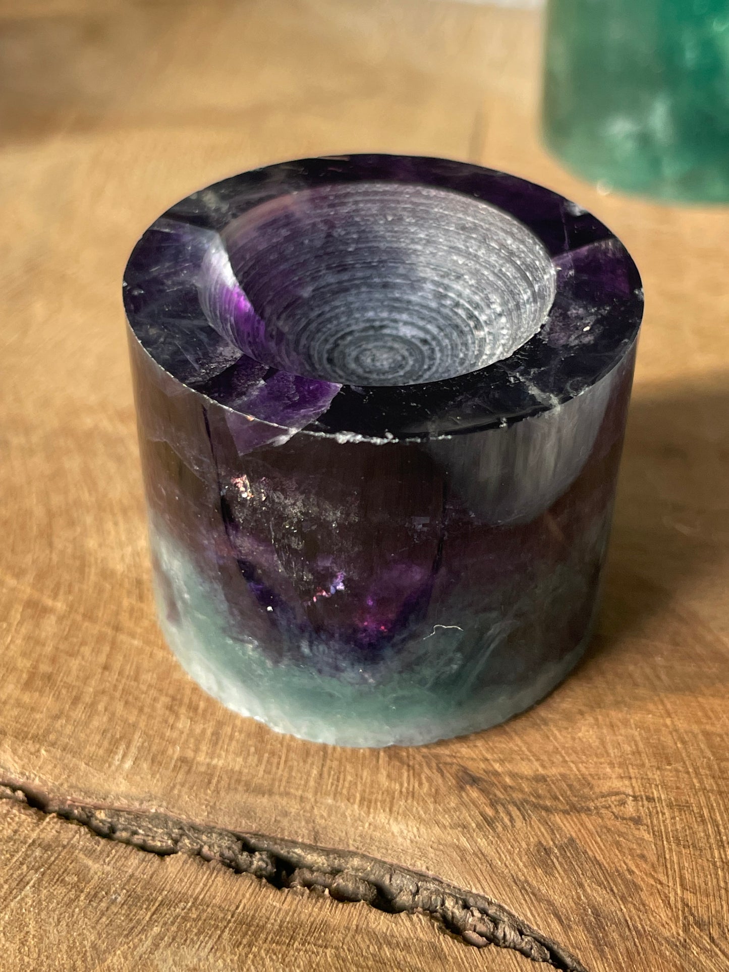 Portes-sphère fluorite multicolore