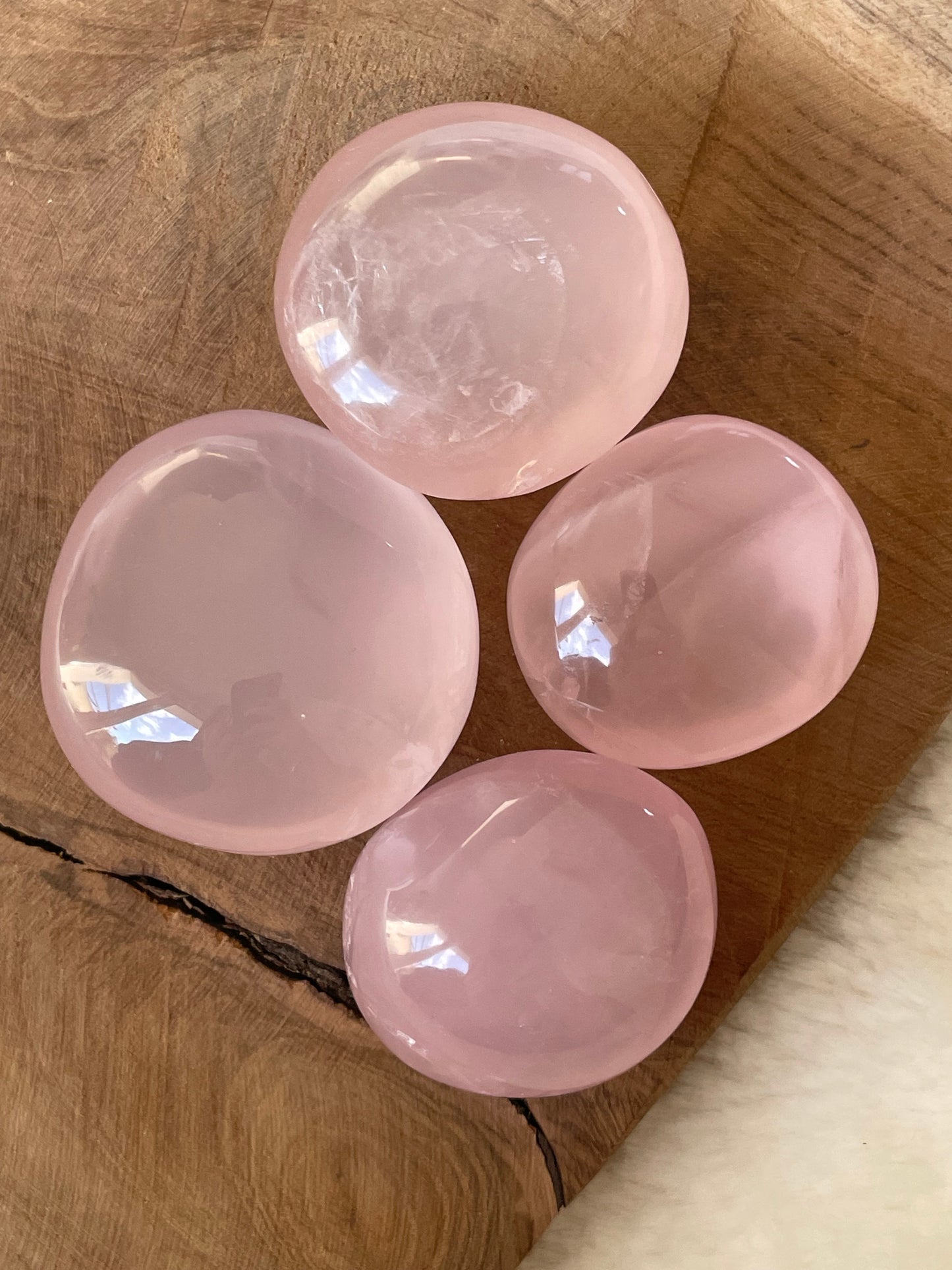 Quartz rose roulées